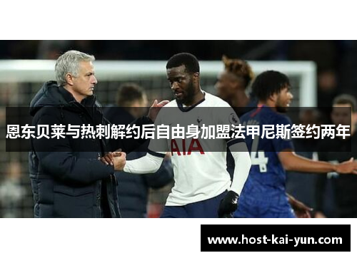 恩东贝莱与热刺解约后自由身加盟法甲尼斯签约两年 恩东贝莱与热刺解约后自由身加盟法甲尼斯签约两年